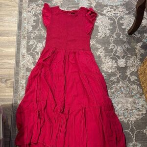 Zesica Red/Pink Textured Dress